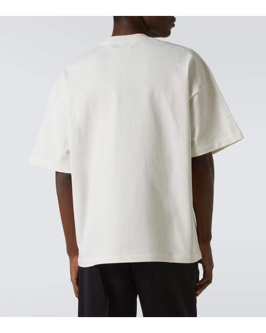 Camiseta De Algodon Con Logo Jil Sander de hombre de color White
