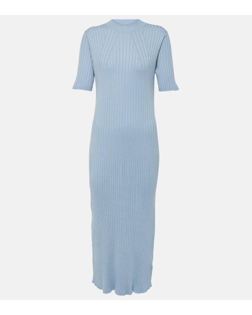 Varley Blue Maeve Midi Dress