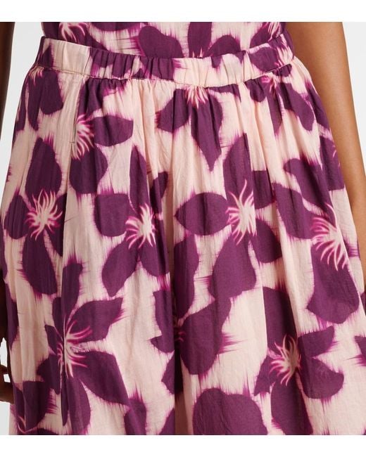 Velvet Red Jess Floral Cotton Voile Maxi Skirt