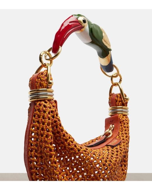 Chloé Brown Bracelet Small Woven Leather Shoulder Bag