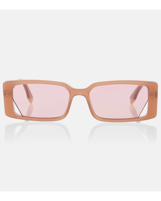 Fendi Pink Way Rectangular Sunglasses