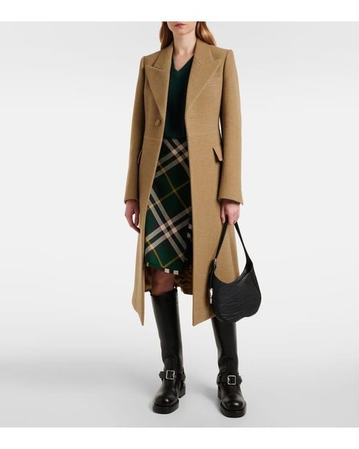 Manteau en laine Burberry en coloris Natural