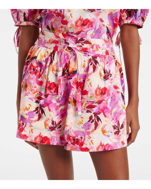Short Rowan En Coton A Fleurs Ulla Johnson en coloris Pink