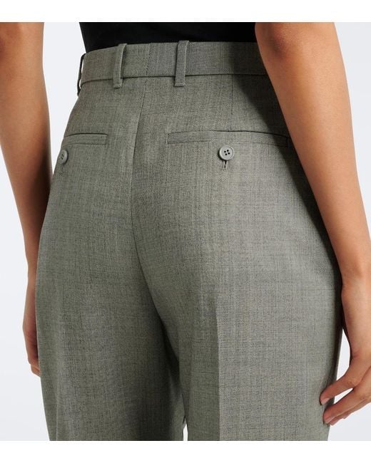 McQueen Gray Wool Straight Pants