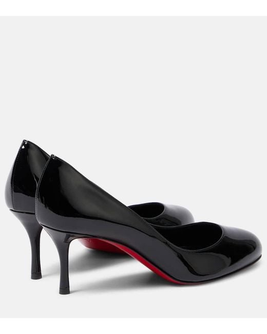 Christian Louboutin Black Dolly 70 Patent Leather Pumps