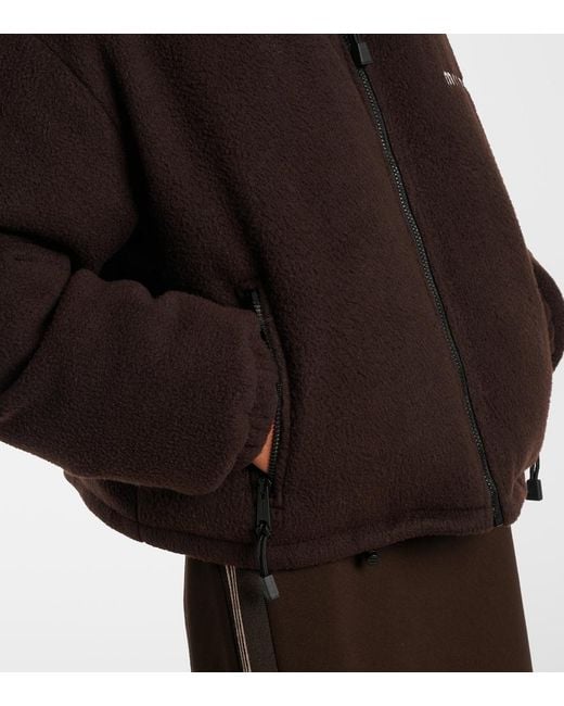 Miu Miu Black Logo Gabardine Bomber Jacket