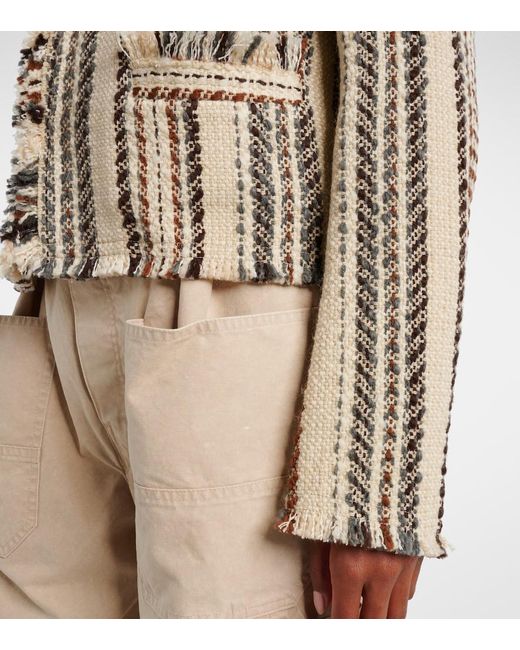 Isabel Marant Multicolor Izaria Cotton And Wool-Blend Jacket