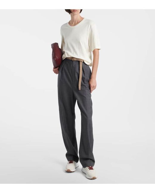 Hogan White Plateau-Sneakers H641 Aus Veloursleder