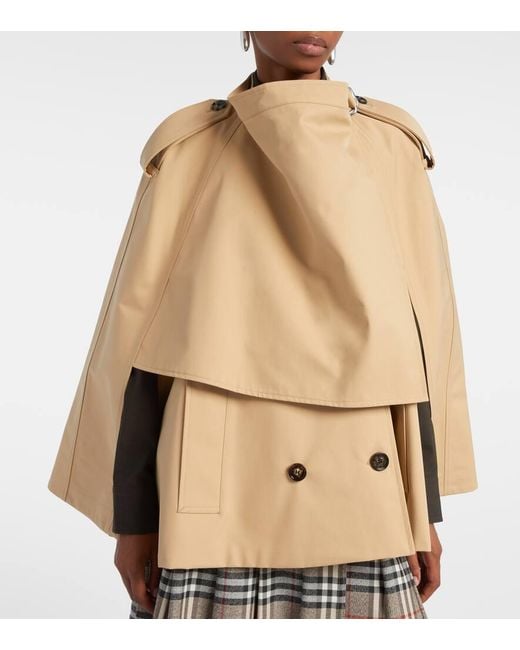 Cape En Coton Burberry en coloris Natural