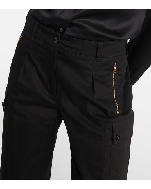 Tom Ford Black Cotton Twill Cargo Pants