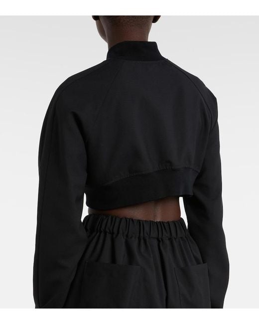 Noir Kei Ninomiya Black Cropped Wool Top