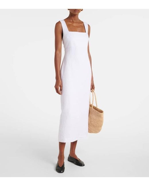 Posse White Alice Midi Dress