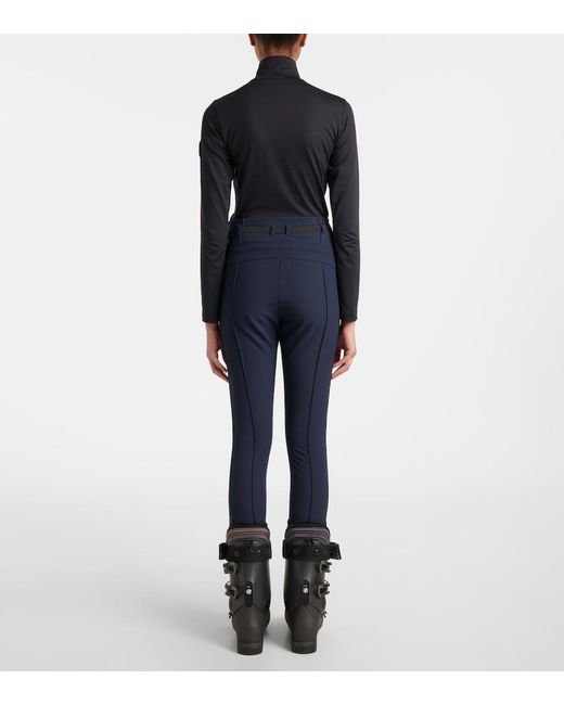 Toni Sailer Blue Theodora Belted Stirrup Ski Pants