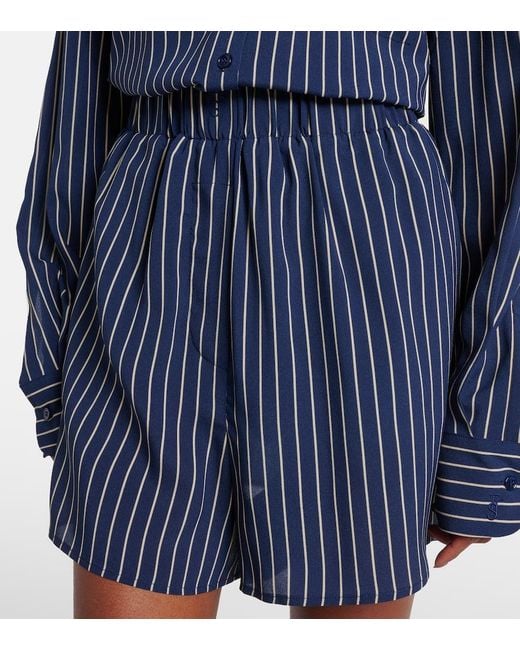 Frankie Shop Blue Lui Striped Shorts