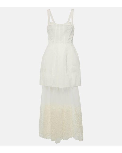 Jonathan Simkhai White Callan Lace-trimmed Maxi Dress