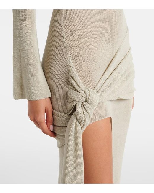 AYA MUSE Natural Astra Cotton-Blend Maxi Dress