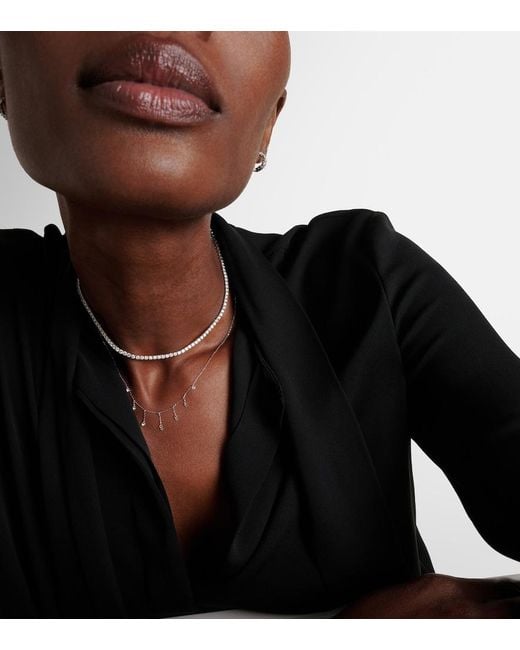 SHAY Metallic Thread 18Kt Choker With Diamonds