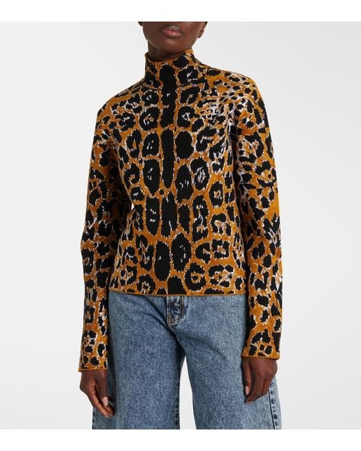 Alaïa Black Leopard Jacquard Sweater