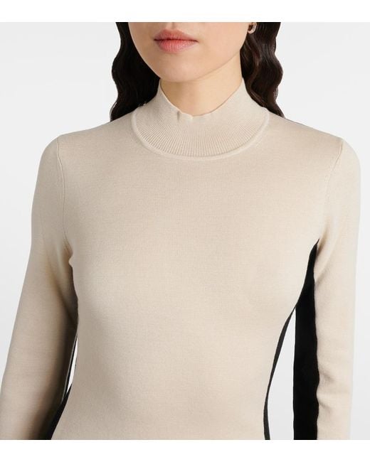 Robe Longue En Laine Et Soie Joseph en coloris Natural