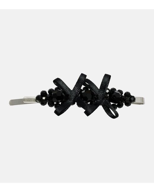 Simone Rocha Intricate Crystal-Embellished Black Hair Clip - NWT Simone Rocha Women main image 2