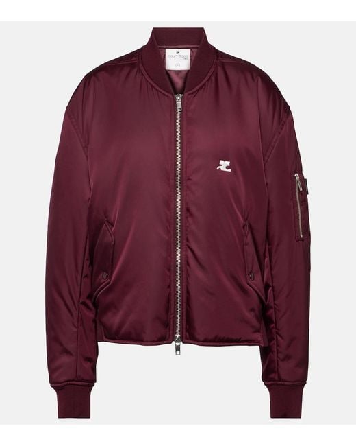 Courreges Red Logo Bomber Jacket