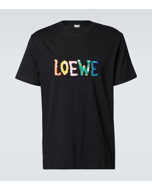 Loewe Black Logo Cotton T-Shirt for men