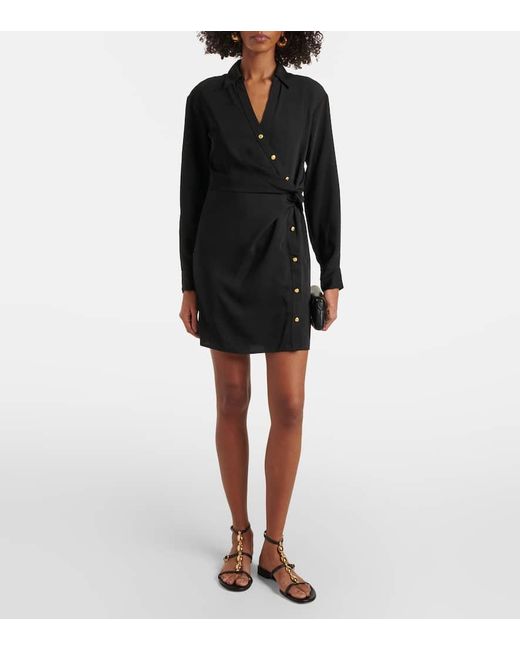 Veronica Beard Black Wickelkleid Wright