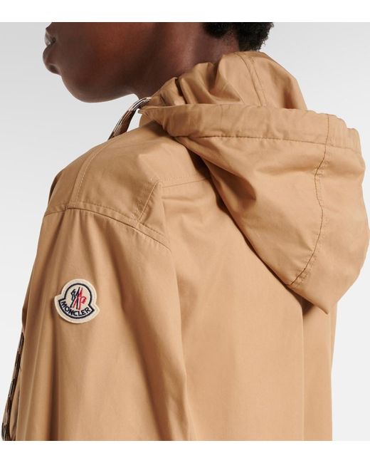 Moncler Natural Hooded Cotton-Blend Jacket