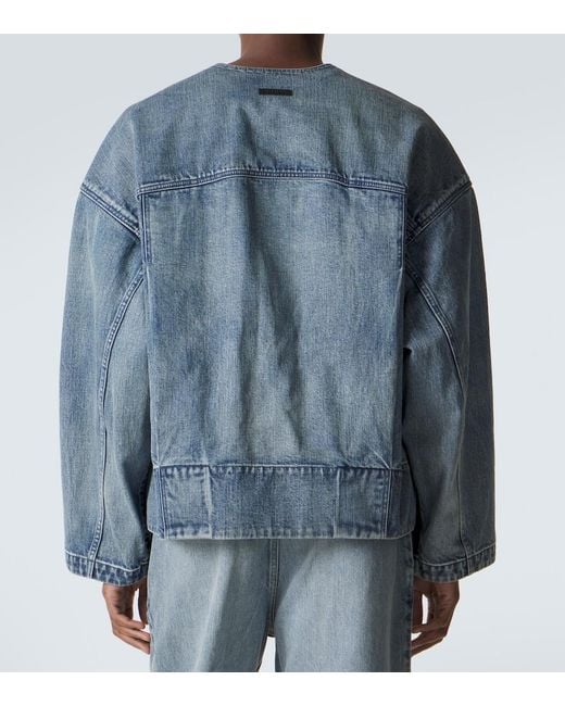 Fear Of God Blue Faded Denim Jacket for men