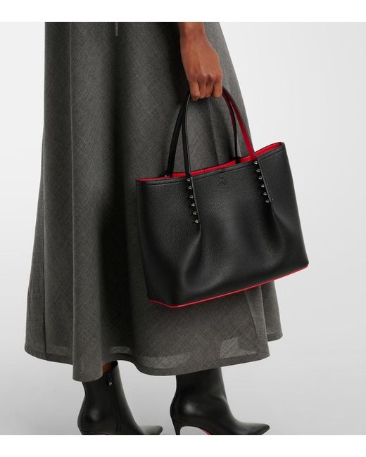 Christian Louboutin Black Cabarock Small Leather Tote Bag