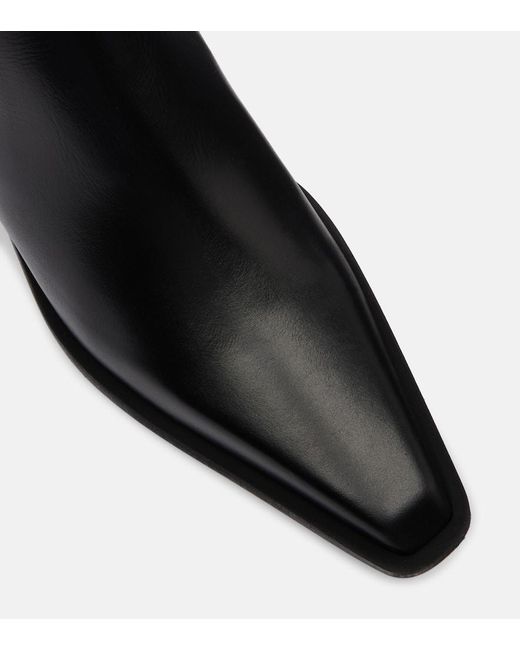 A.Emery Black Leo Leather Ankle Boots