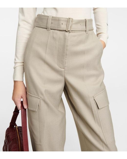 Joseph Natural Devonport Wool-Blend Pants