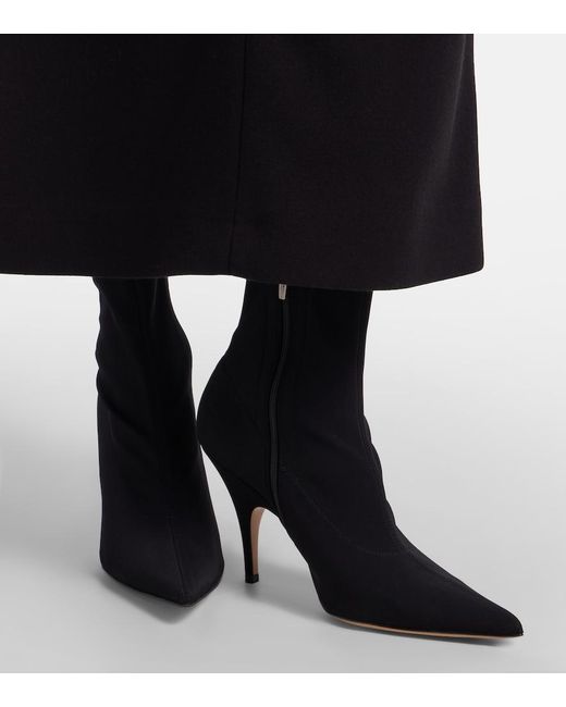 Gianvito Rossi Black Osaka Canvas Ankle Boots