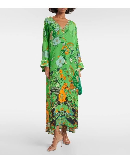 Camilla Green Maxikleid Mit Blumen-Print