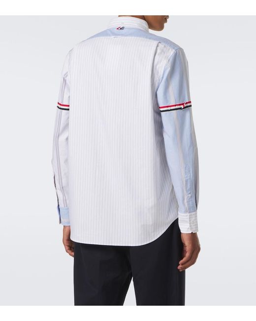 Thom Browne White Striped Cotton Shirt for men