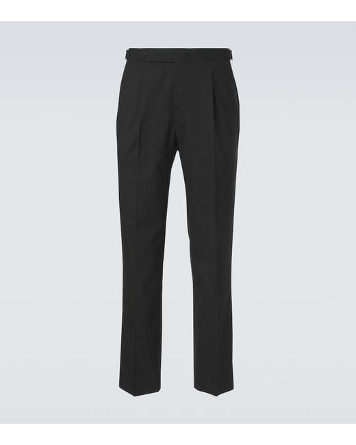 STÒFFA Black Wool Straight Pants for men