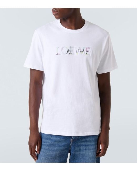 Loewe White Relaxed-Fit Cotton T-Shirt for men