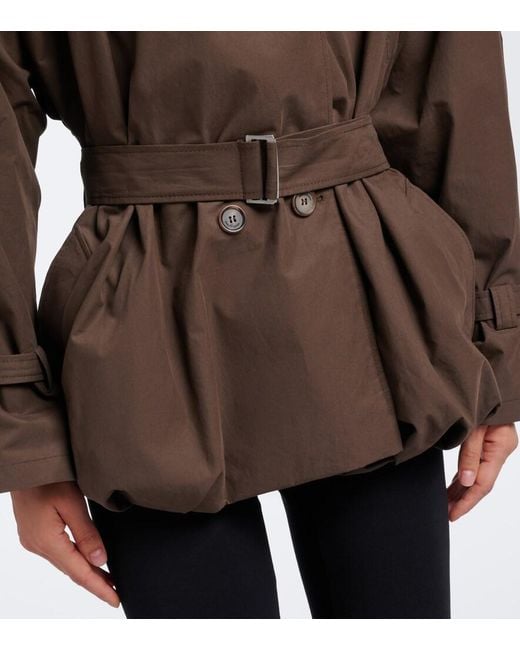 Chaqueta De Algodon Con Capucha Y Cinturon Magda Butrym de color Brown