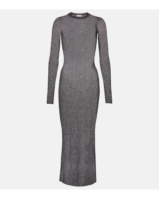 Isabel Marant Gray Maxikleid Fanelie Aus Lame