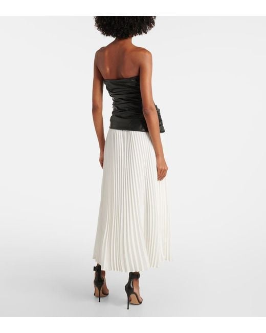 Jonathan Simkhai White Arie Strapless Midi Dress