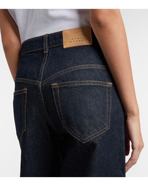 Isabel Marant Blue Lemony Wide-Leg Jeans
