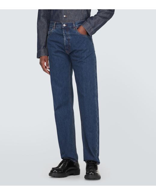 Prada Blue Low-rise Straight Jeans for men