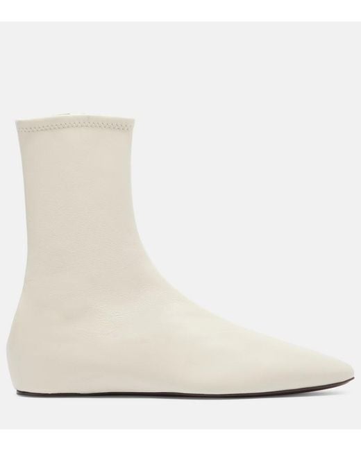 Herbert Levine White Ankle Boots All