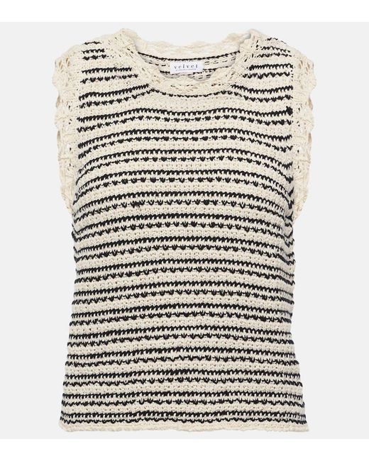 Velvet Multicolor Top Sophie Aus Einem Baumwollgemisch