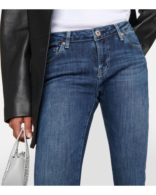 AG Jeans Blue Low-Rise Bootcut Jeans