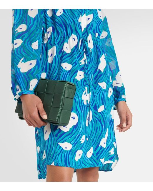 Diane von Furstenberg Blue Printed Minidress
