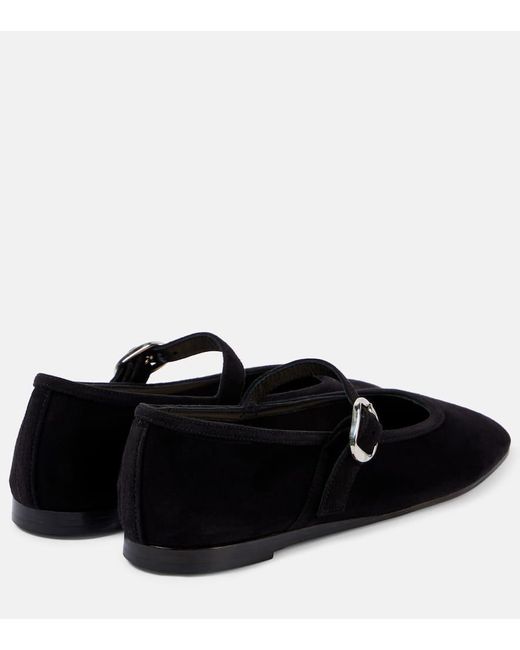 Le Monde Beryl Black Suede Mary Jane Flats