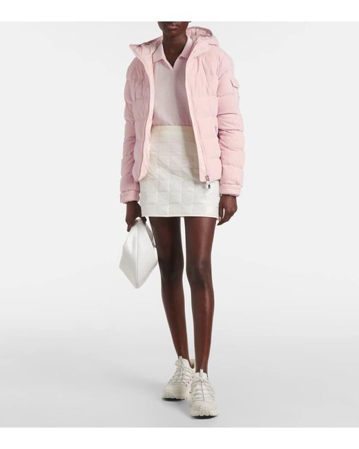 Moncler Pink Quilted Cotton Terry Down Jacket