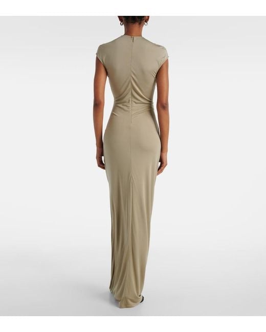 Christopher Esber Green Duo Bezel Quartz Jersey Maxi Dress