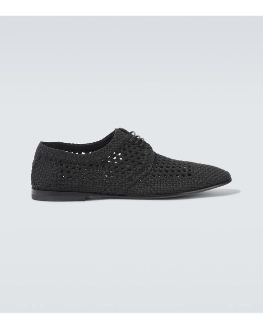 Stringate Derby di Dolce & Gabbana in Black da Uomo